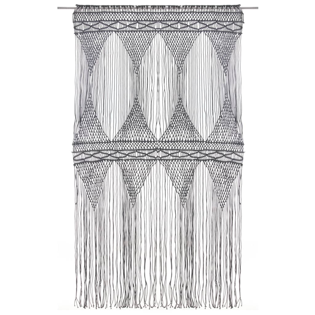 Vidaxl Curtain Macramé 140x240 cm Antracite di cotone