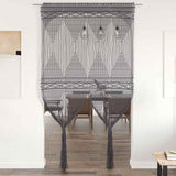 VIDAXL -Vorhang Macramé 140x240 cm Baumwoll -Anthrazit