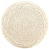 Vidaxl poef macramé handgemaakt 45x30 cm katoen