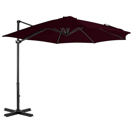 Vidaxl -schwimmendes Parasol mit Aluminiumpol 300 cm Rot