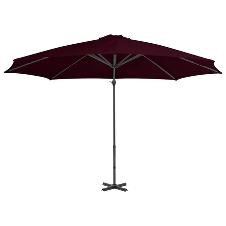 Vidaxl -schwimmendes Parasol mit Aluminiumpol 300 cm Rot