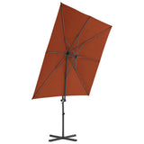 Vidaxl -schwimmendes Parasol mit Stahlstange 250x250 cm Terrakotta -gelöscht