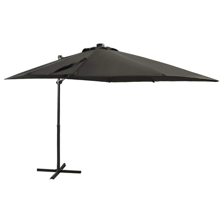 Vidaxl schwimmend Parasol mit Pol und LED -Beleuchtung 250 cm Anthrazitfarbe