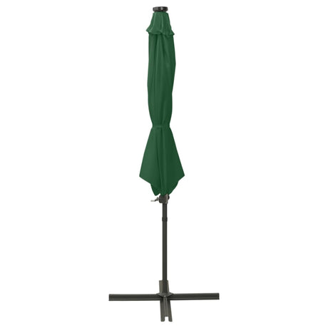 Vidaxl -schwimmendes Parasol mit Pol und LED -Beleuchtung 300 cm Grün