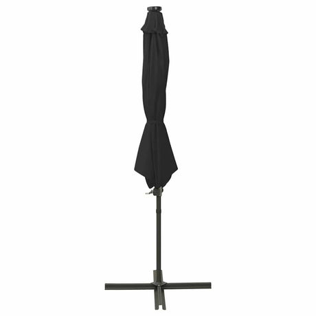 Vidaxl schwimmend Parasol mit Pol und LED -Beleuchtung 300 cm schwarz