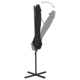 Vidaxl schwimmend Parasol mit Pol und LED -Beleuchtung 300 cm schwarz