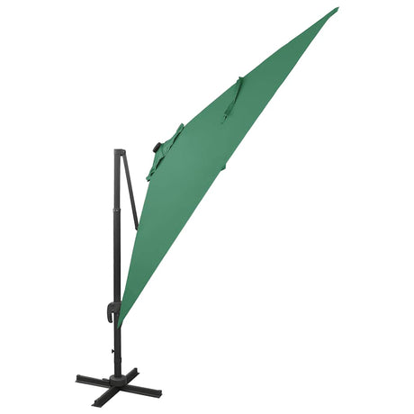 Vidaxl -schwimmendes Parasol mit Pol und LED -Beleuchtung 300 cm Grün