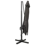 Vidaxl schwimmend Parasol mit Pol und LED -Beleuchtung 300 cm Anthrazitfarbe