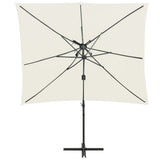 Vidaxl -schwimmendes Parasol mit Doppeldach 250x250 cm Sand -Colored
