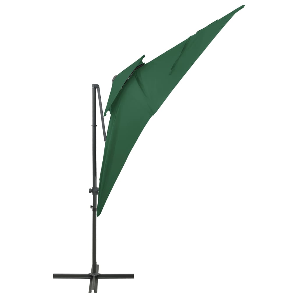 Vidaxl flytende parasol med dobbelttak 250x250 cm grønn