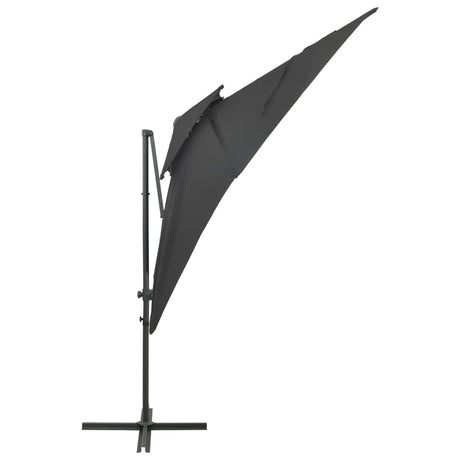 Vidaxl -schwimmendes Parasol mit Doppeldach 250x250 cm Anthrazit -Colored