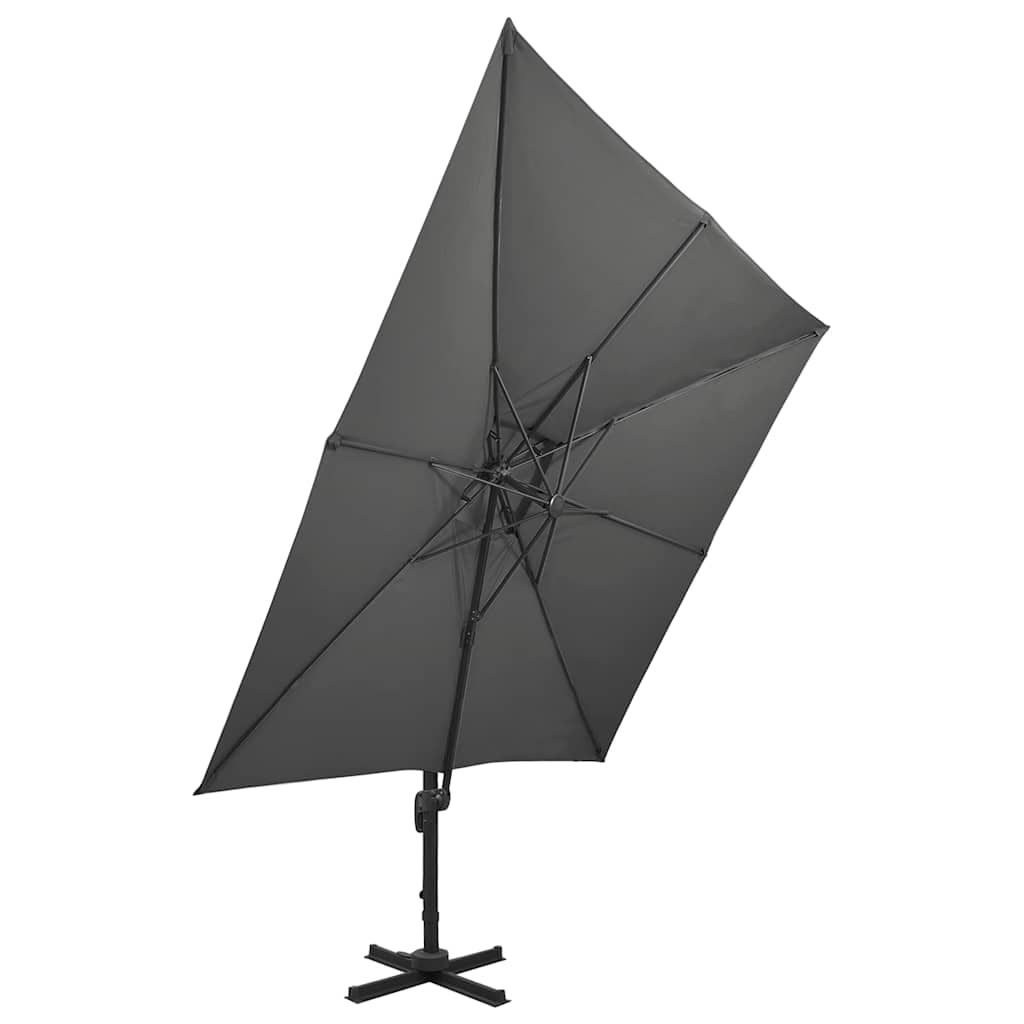 Vidaxx schwimmender Sonnenschirm mit Doppeldach 300x300 cm Anthrazit
