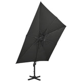 Vidaxl schwimmend Parasol mit Doppeldach 300x300 cm schwarz