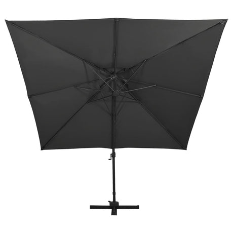 Vidaxl schwimmend Parasol mit Doppeldach 300x300 cm schwarz