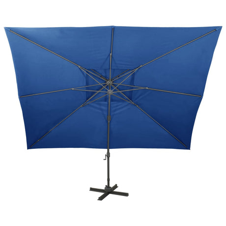 Vidaxl schwimmendes Parasol mit Doppeldach 400x300 cm Azure Blau