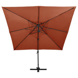 Vidaxl -schwimmendes Parasol mit Doppeldach 300x300 cm Terracotta -Colored