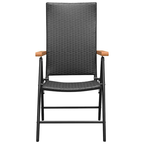 Vidaxl tuinstoelen 4 st poly rattan zwart