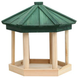 Vidaxl Vogelfutter achteckiges 33x30 cm Festkieferholz