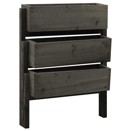 VIDAXL -Pflanzer zusammenbricht 60x14x75 cm Festes Poring Grau