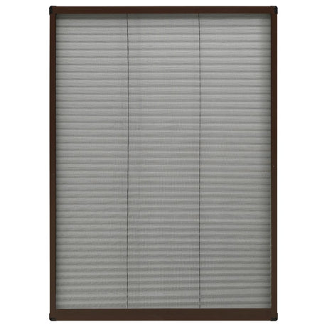Vidaxl Fenster Plissé 80x120 cm Aluminiumbraun