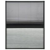 Vidaxl Raamhor Plissé mit Unterschlagung 80x100 cm Aluminium