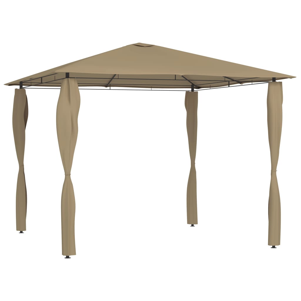 Vidaxl Arbor con polo coperte da 160 g m² 3x3x2,6 m Taupe