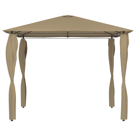 Vidaxl -Laube mit Pole bedeckt 160 g m² 3x3x2,6 M Taupe