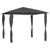 Vidaxl -Laube mit Pole abdeckt 160 g m² 3x3x2,6 m Anthrazitfarbe