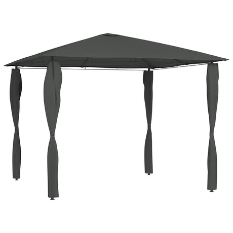 Vidaxl -Laube mit Pole abdeckt 160 g m² 3x3x2,6 m Anthrazitfarbe