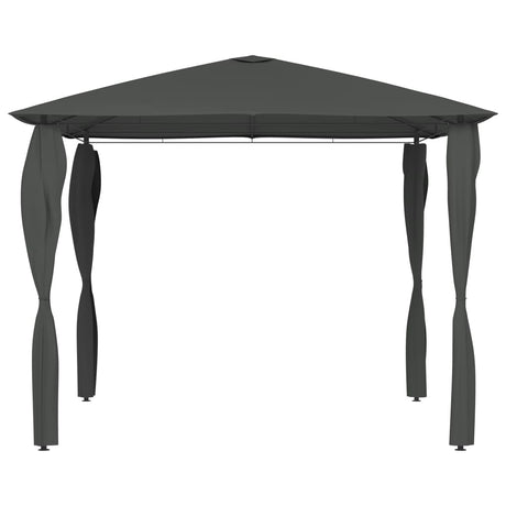 Vidaxl -Laube mit Pole abdeckt 160 g m² 3x3x2,6 m Anthrazitfarbe