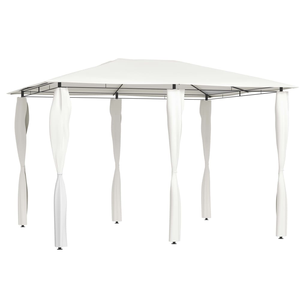 Vidaxl -Laube mit Stangenabdeckungen 160 g m² 3x4x2,6 m cremefarben