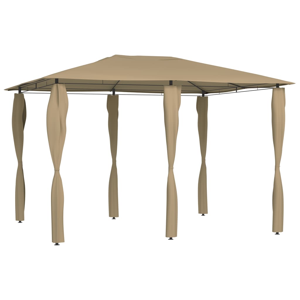 Vidaxl Arbor con palo copri 160 g m² 3x4x2,6 m Taupe