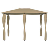 Vidaxl Arbor con palo copri 160 g m² 3x4x2,6 m Taupe