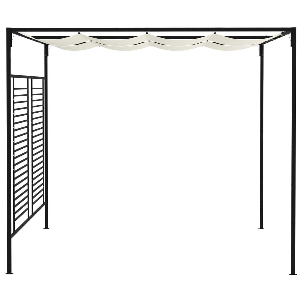 Vidaxl arbor with extendable roof 180 g m² 3x4x2.3 m cream -colored