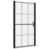 Vidaxl douchedeur 100x178 cm gehard glas zwart