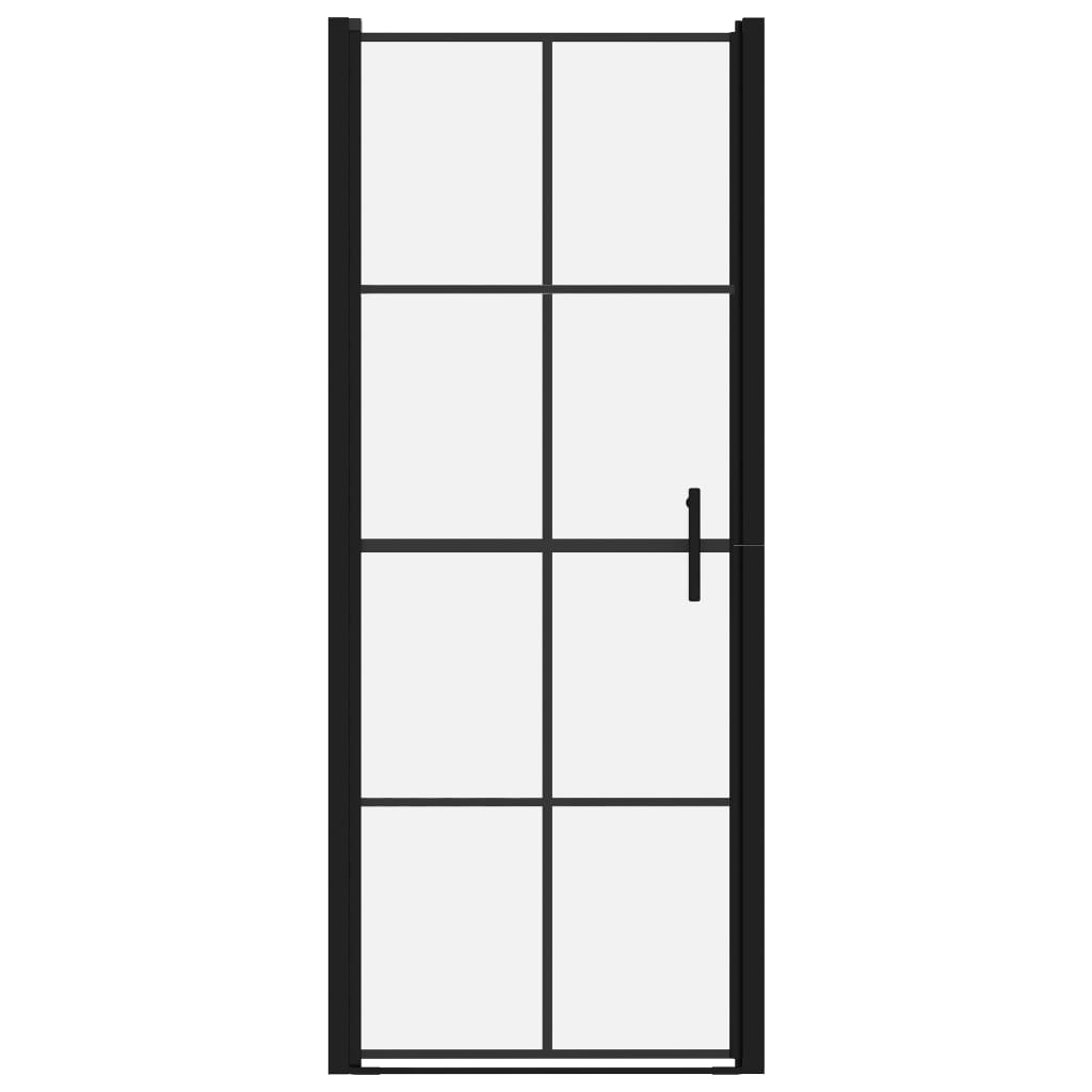 Vidaxl duschdörrar 81x195 cm härdat glas svart