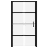 Vidaxl shower door 100x178 cm hardened glass black