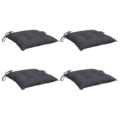 VIDAXL -Stuhlkissen 4 PCs 40x40x7 cm Oxford Stoffanthrazit -gelöscht