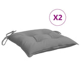 Coussins de chaise Vidaxl 2 ST 40x40x7 cm Oxford tissu gris