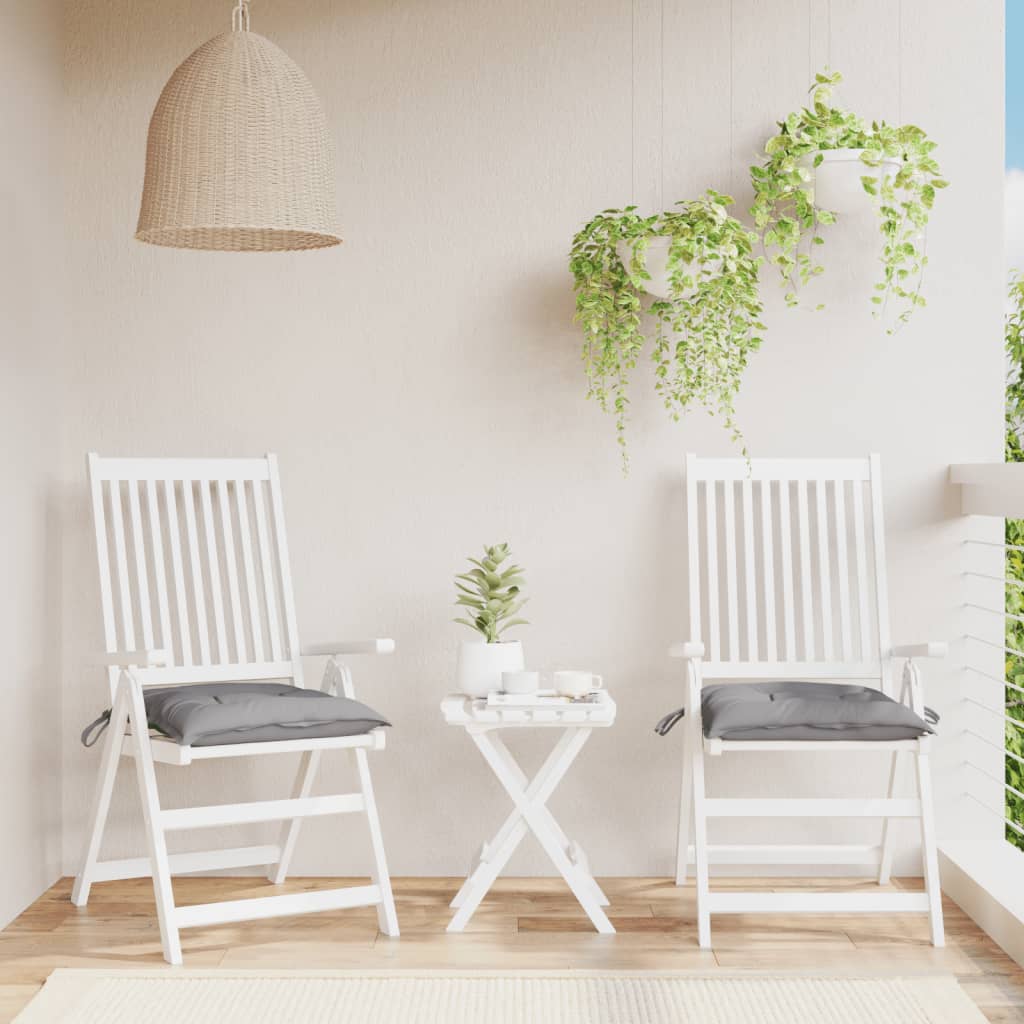 Vidaxl Stuhlkissen 2 ST 40x40x7 cm Oxford Stoff grau