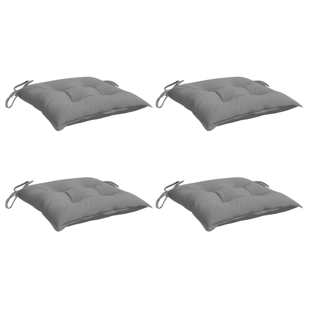 VIDAXL -Stuhlkissen 4 Stcs 40x40x7 cm Oxford Stoff grau