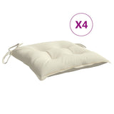 Coussins de chaise vidaxl 4 pcs 40x40x7 cm oxford tissu crèmewit