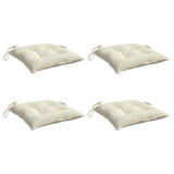 Coussins de chaise vidaxl 4 pcs 40x40x7 cm oxford tissu crèmewit