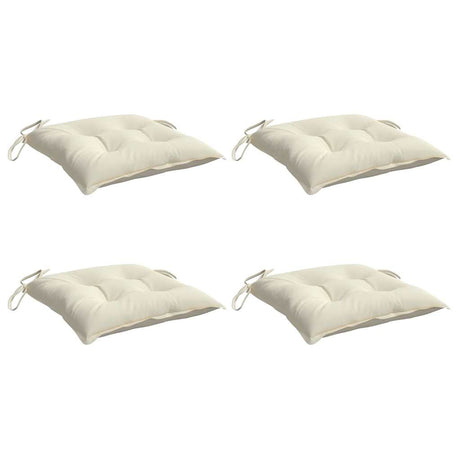 VIDAXL -Stuhlkissen 4 PCs 40x40x7 cm Oxford Fabric Crèmewit