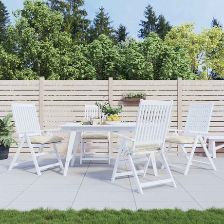 VIDAXL -Stuhlkissen 4 PCs 40x40x7 cm Oxford Fabric Crèmewit