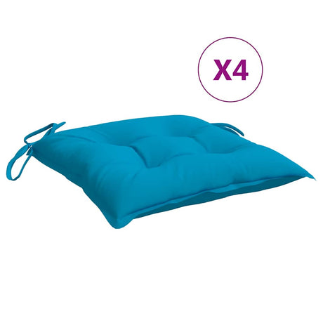 VIDAXL STUHR Kissen 4 Stcs 40x40x7 cm Oxford Stoff hellblau