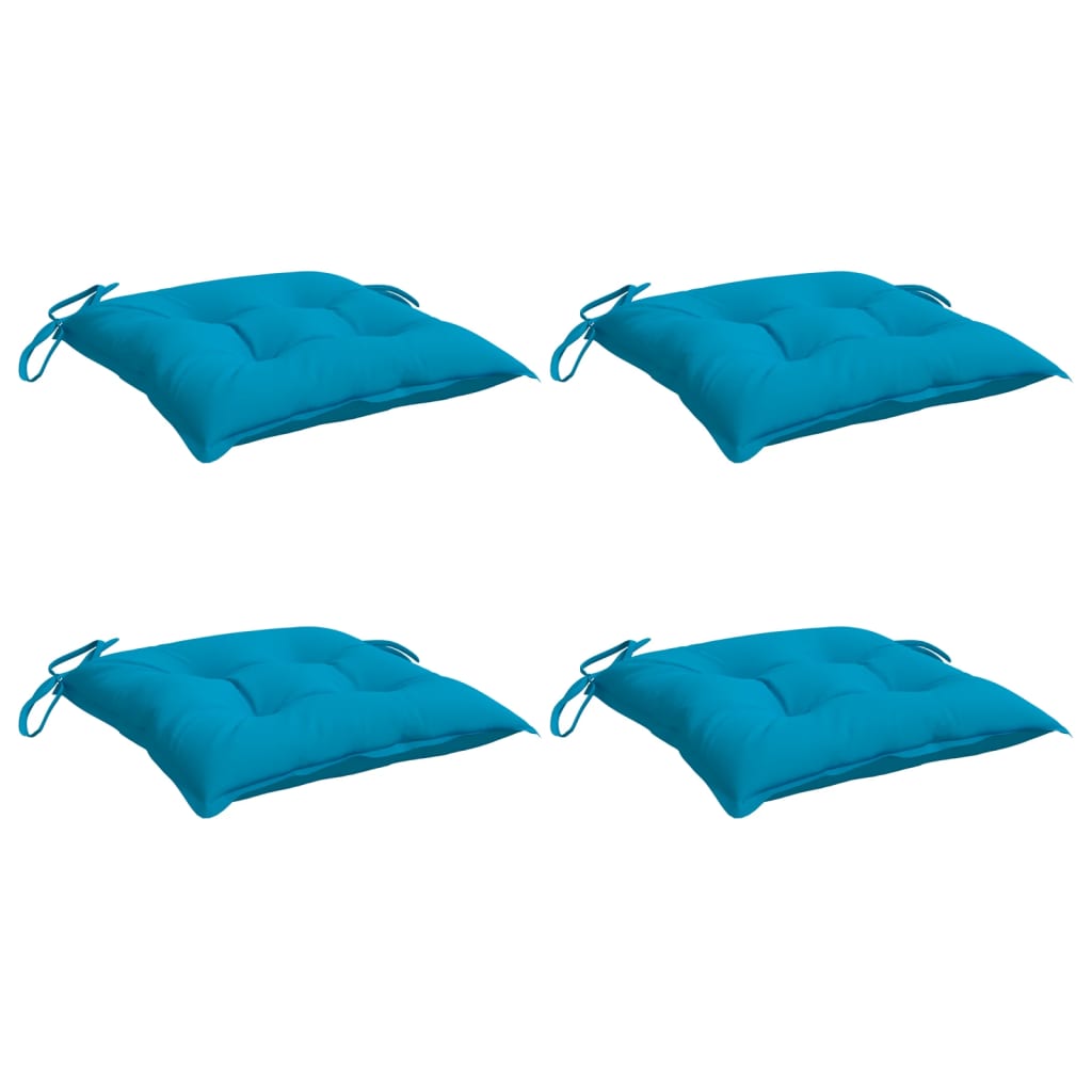 Coussins de chaise vidaxl 4 pcs 40x40x7 cm tissu oxford bleu clair