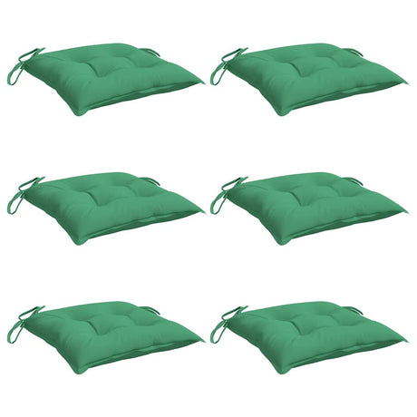 Vidaxl stoelkussens 6 st 40x40x7 cm oxford stof groen