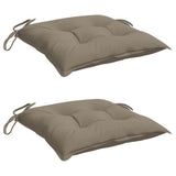 Coussins de chaise vidaxl 2 pcs 40x40x7 cm oxford tissu taupe