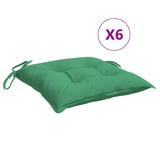 Cuscini di sedia Vidaxl 6 ST 50x50x7 cm tessuto oxford verde